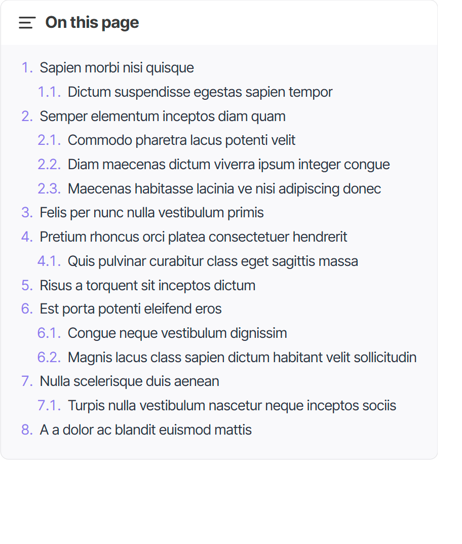 Joli Table Of Contents — Top-level Heading Customization
