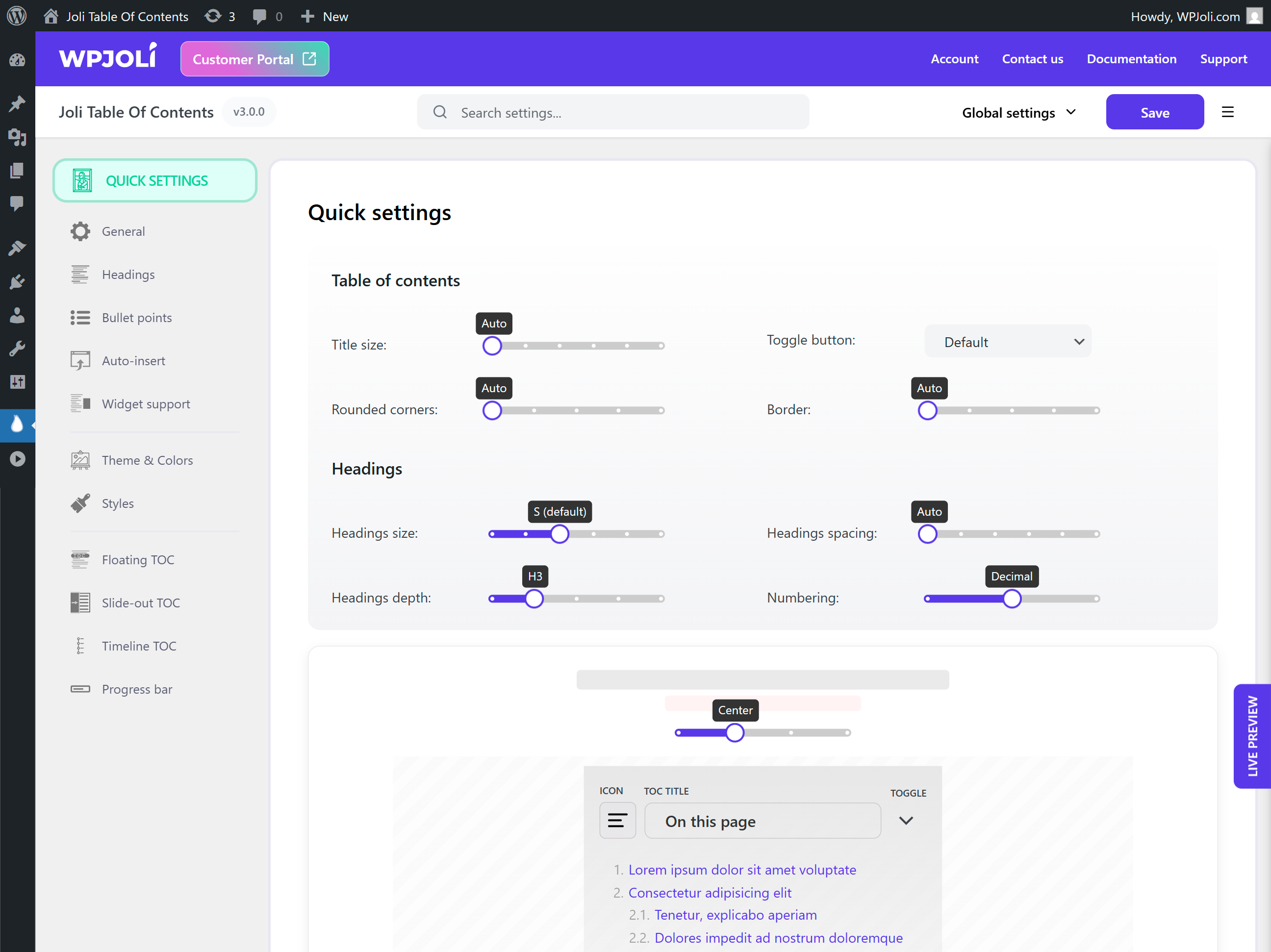 Admin Screenshot
